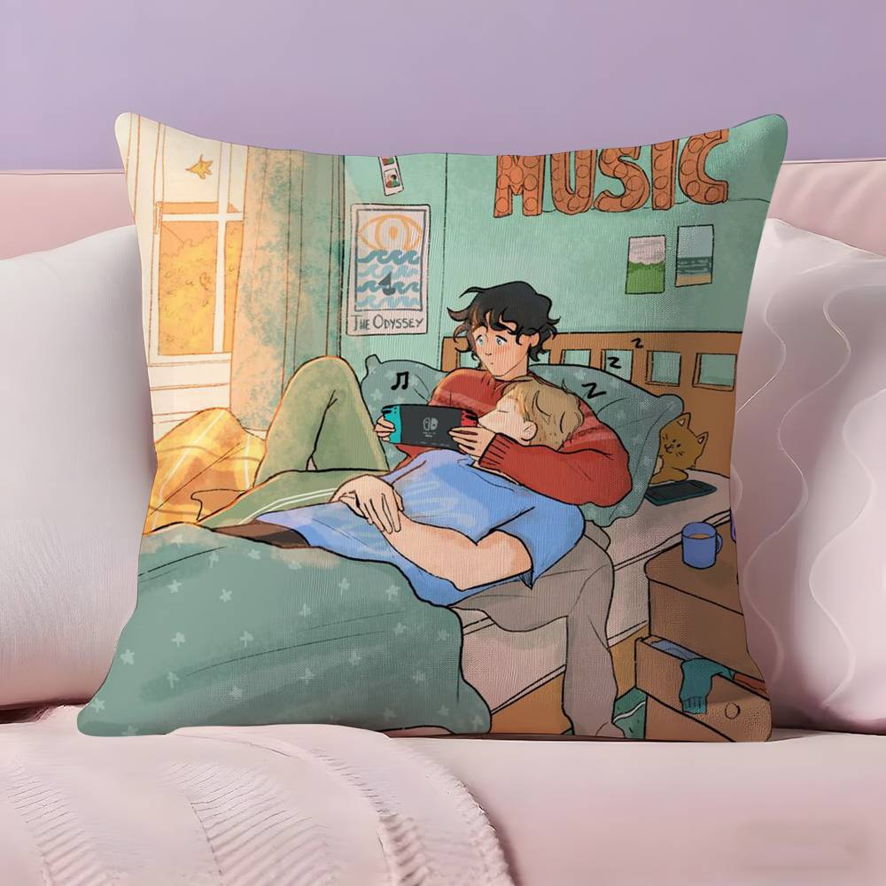 Наволочка для подушки с принтом из аниме Heartstopper Ультрамягкая, приятная для кожи ткань Облачный комфорт и скрытая молния