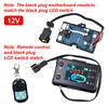 12V LCD Diesel Heater Controller Monitor + 4-Button Remote Control Kit - Car/Truck/RV Parking Air Heater System Switch & Digital