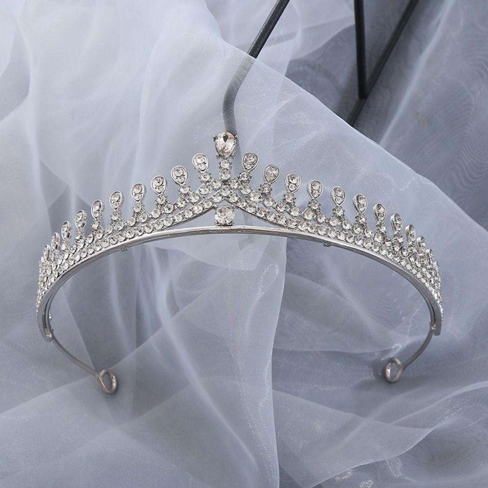 Hair Jewelry Wedding Hair Jewelry Zircon Princess Tiara Diadem Rhinestone Headband  Girls