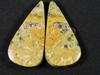 36Cts.Natural Leopard Skin Jasper Matched Pair Handmade Gemstone 33X16X05 MM SK-809