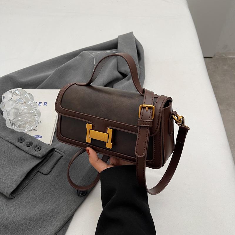 Retro Versatile Handbag Bag Fashion High Sense Small Square Bag Commuter Casual Shoulder Bag Women