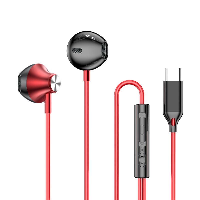 3.5mm Wired Headphones HiFi 3D Surround Sound In-Ear Headset Type-C 3.5mm With Wire Control Wired Earphones For Phone & Notebook