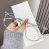 Autumn TR Frame New Gray Simple Glasses Frame Personality College Fashion Wear Anti-blue Flat Mirror.
