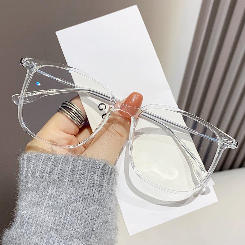 Autumn TR Frame New Gray Simple Glasses Frame Personality College Fashion Wear Anti-blue Flat Mirror.