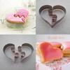 New 2Pieces Left + Right Love Heart Cake Cookie Cutter Mold Valentine's Day Use