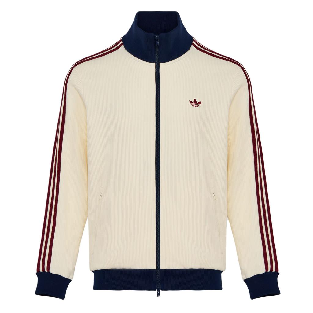 adidas Мужская вязаная куртка Originals с воротником-стойкой, молнией и полосками KY5769