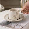 Инс простая керамическая чашка для латте креативный набор кружка, офисный послеобеденный чай грубая керамика кофейная чашка блюдце