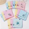 12Pcs 28x28cm Square Hand Towel Vintage Style Thin Sweat Towel  Nostalgic