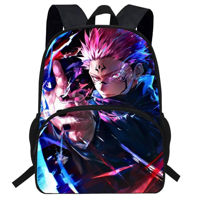 Kids Backpack School Use Anime Cartoon Design Large Capacity Oxford Fabric Bag With Ergonomic Back Support