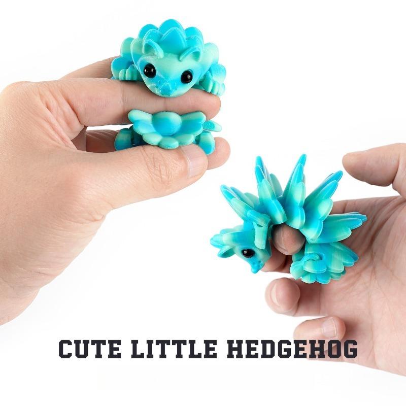 3D Printed Hedgehog Figurine Toys Cute Movable Pinecone-shaped Ornaments For Home Decor Smooth Integral Molding No Warping Edge