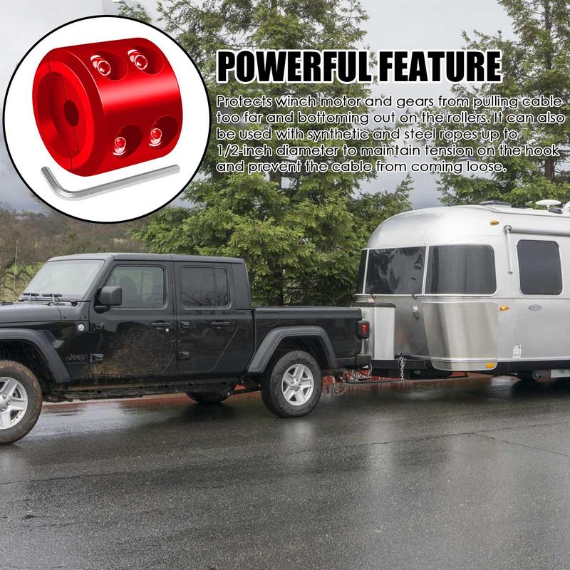 Стопор лебедки для троса ATV Резиновый стопор лебедки Защитник провода Модификация автомобиля Гаджеты Принадлежности для лебедки Защита буксировочного крюка и троса