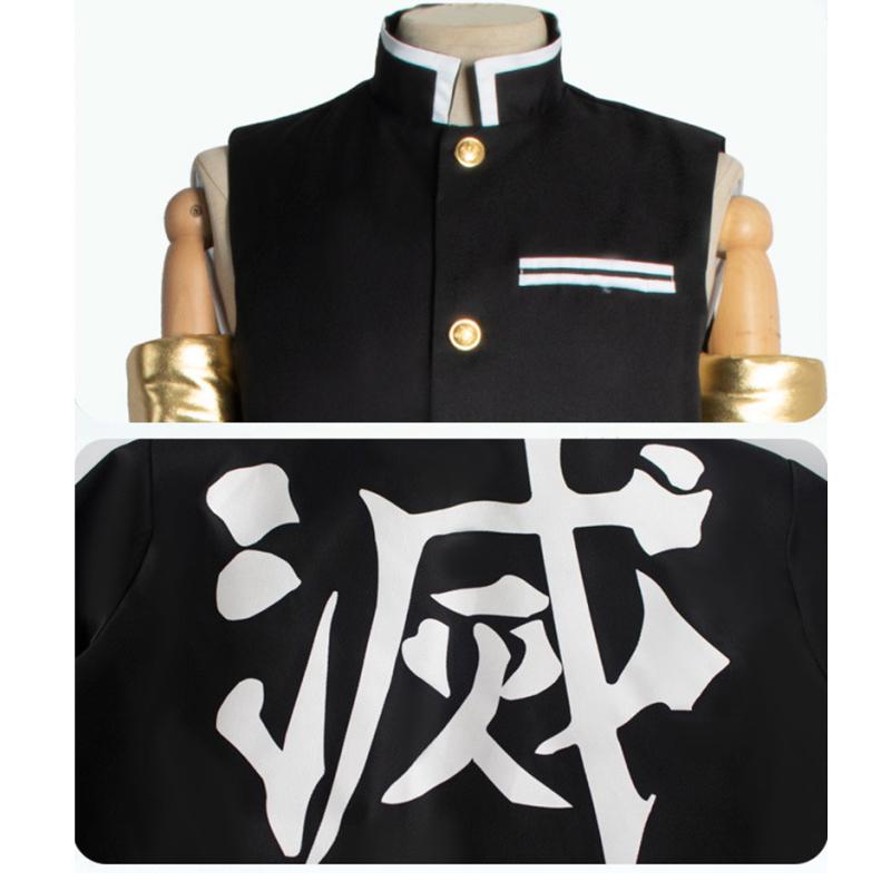 Tengen Косплей Аниме Demon Slayer Kimetsu No Yaiba Косплей Костюм Uzui Tengen Униформа Серебряный Парик Костюмы на Хэллоуин Экипировка