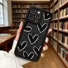 Черное сердце мазком кисти Мягкий ТПУ чехол для телефона для iPhone 17 16 15 14 13 12 11 Pro Max Plus Ударопрочный Противоскользящий чехол