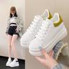 2025 Spring and Autumn New Popular Fashion Little White Shoes Women's Versatile Small Inner Height Increase 7cm Sports and Leisure Board Shoes