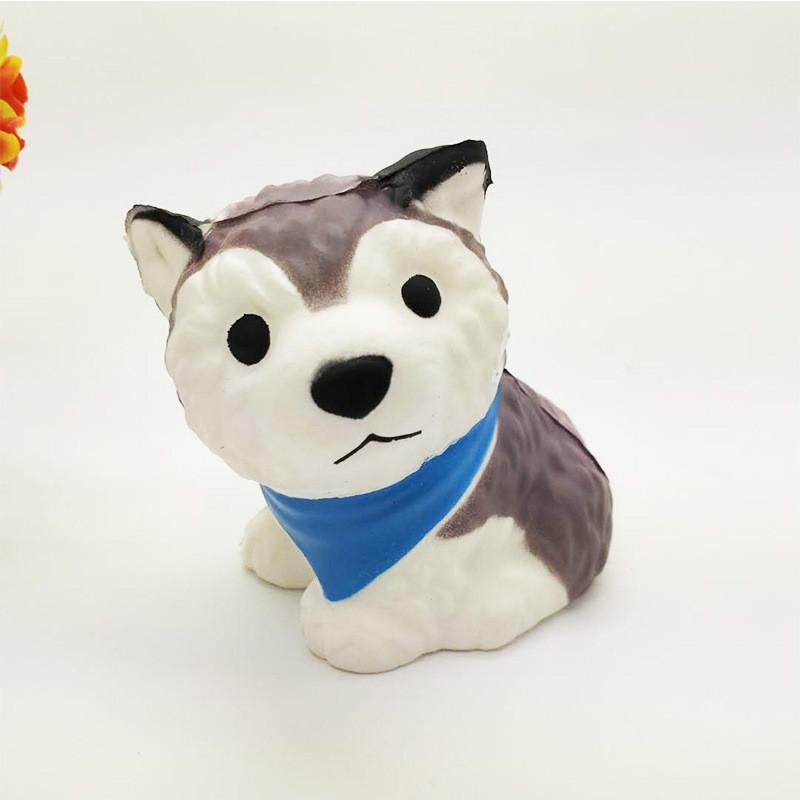 Cartoon Husky Squishy Pendant With Pu Foam For Decompression And Office Decor