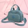 Small Handbag Women's Nylon Shoulder Bag Solid Color Crossbody Bag Small Square Bag Multi-Layer Bag