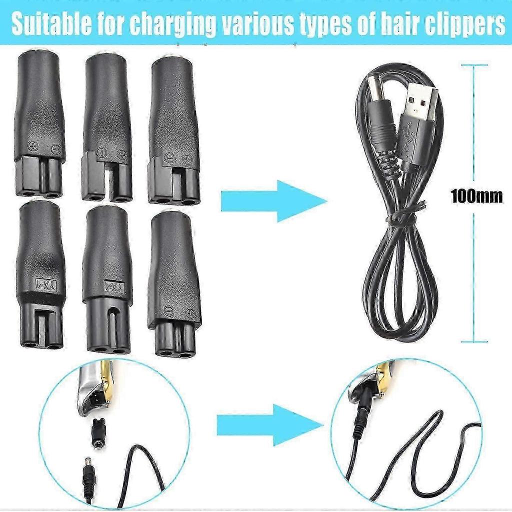 Replacement Power Cords 5V USB Adapters for Electric Hair Clippers Beard Trimmers Shavers Beauty Tools and Desk Lamps hwyNO.367