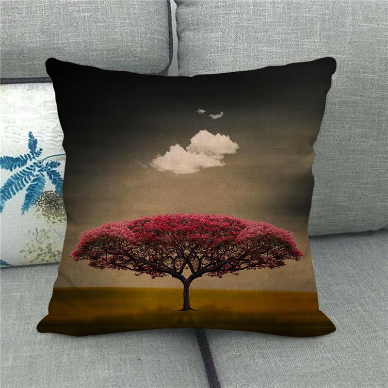 Environmental Protection Advertising Illustrations Digital Printing Short Plush Pillow Covers For Car Sofa Office Cushion Cover