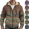 Men'S Winter Zipper Hooded Fleece Sweatshirt With Patch Pocket Casual Jacket