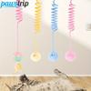 Interactive Cat Toy Funny Cat Stick Plush Spring Ball Self-Hey Hanging Door Kitten Toy Teaser Cat Wand With Bell Pet Accessories