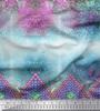 Soimoi Japan Crepe Satin Fabric Floral & Panel Print Sewing Fabric metre 42 Inch