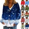 Women's Fashion Short Coat Casual Long Sleeve Printed Single Breasted Plush Top