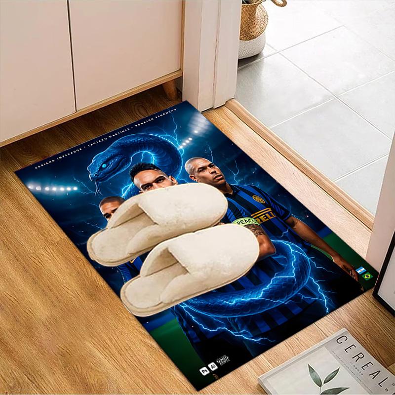 Inter Milan Star Lautaro Rug for Living Room, Game Rooms, Office, Bedroom, Office Floor Mat Playful Design, fan gifts Christmas decor