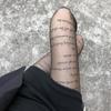 Женские чулки с принтом, вечерние готические колготки с надписями, нейлоновые тонкие колготки с татуировкой, офисное сексуальное женское белье в стиле Лолиты