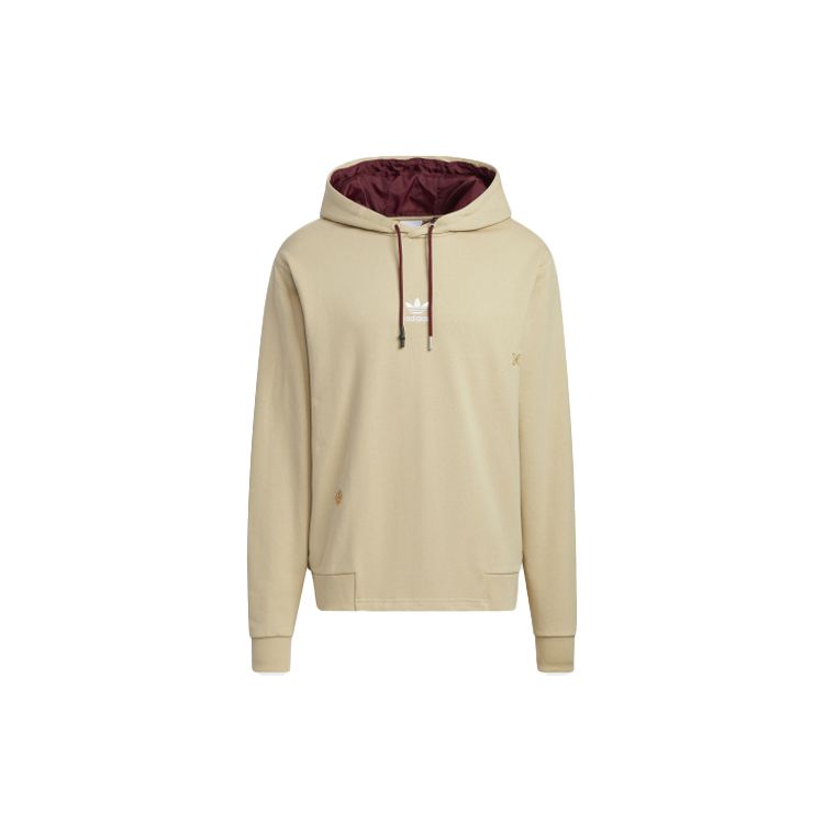 Adidas Originals Trefoil CNY Solid Logo Pullover Hoodie Men Prairie-Brown HC0563