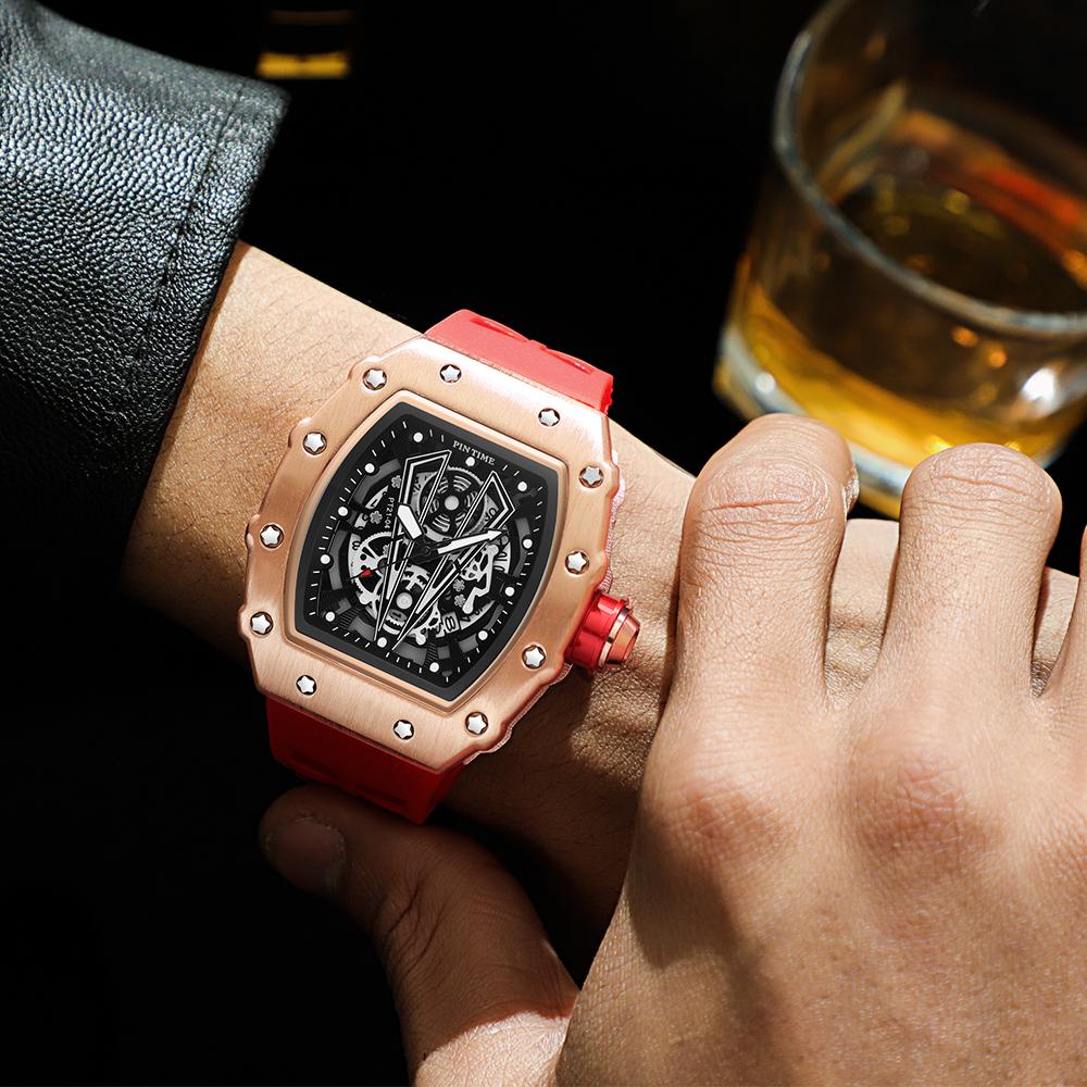 Mens Watches Luxury Watches for Men Waterproof 30M Watch Men’s Dress Business Large Square Face Wristwatch