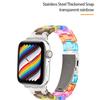 Resin Rainbow Transparent For Apple Watch Band 44mm 45mm 38 40mm 42 41mm 49mm 44 45 Strap Bracele iWatch Series 8 7 6 SE 5 4 3 2 Band