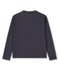 POLYGRAM Стильная полуукороченная футболка-henley с длинным рукавом, washable - Угольный
