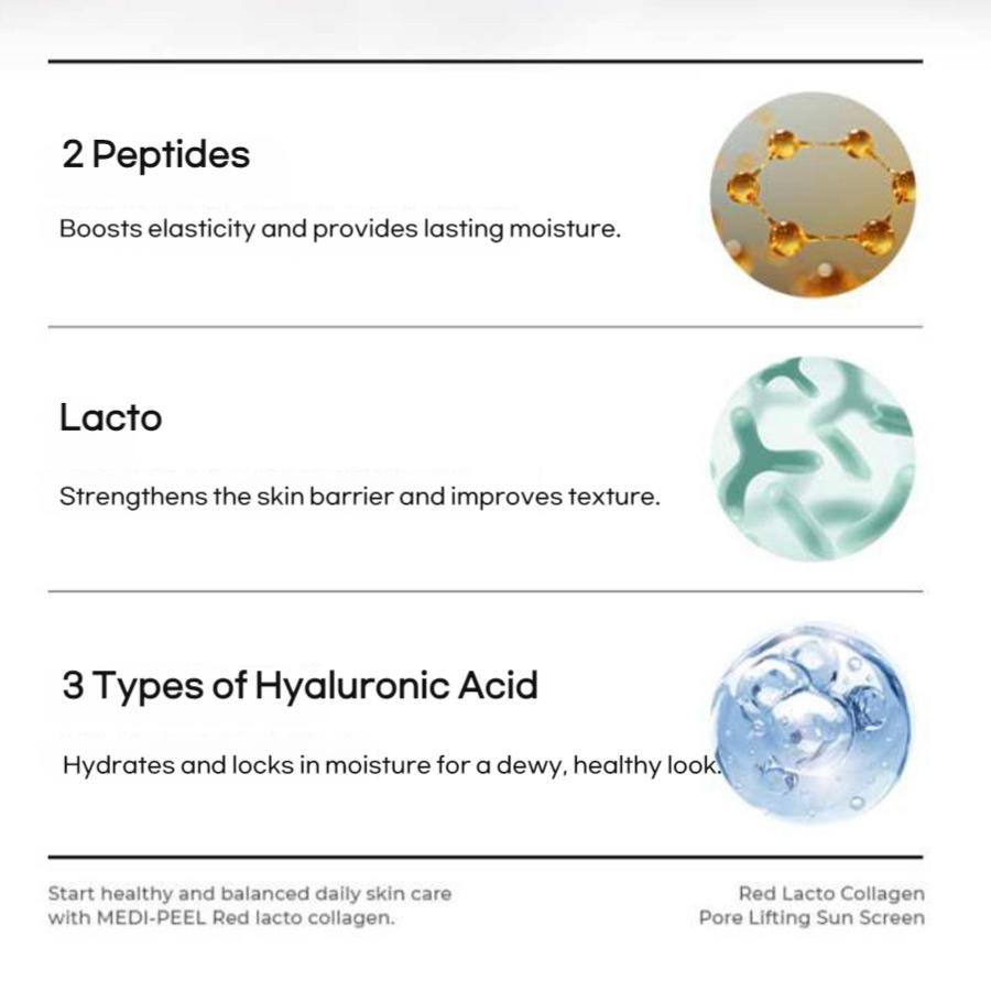 MEDI-PEEL Red Lacto Collagen Pore Lifting Sun Cream SPF50+ PA++++ 50г