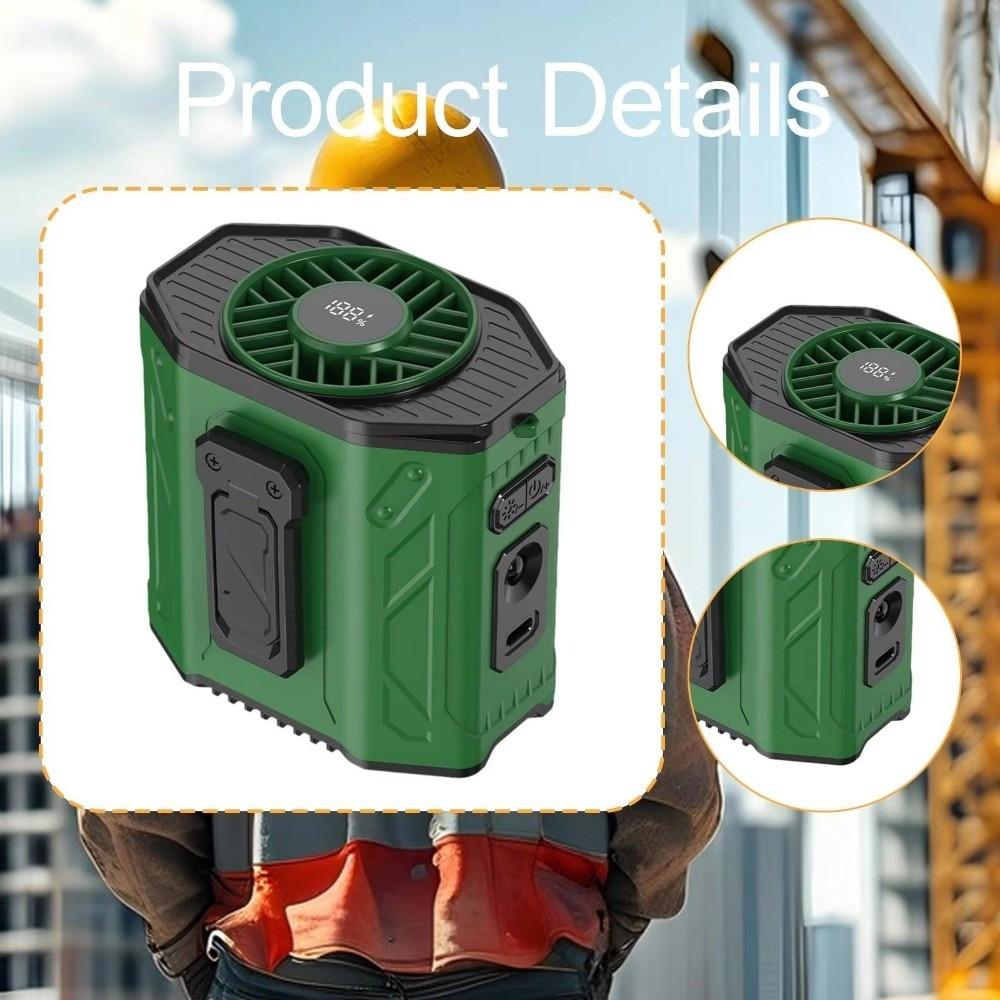 Rechargeable Wearable Belt Fan 100 Gears Hanging Neck Fan Portable Waist Clip Fan Indoor Home