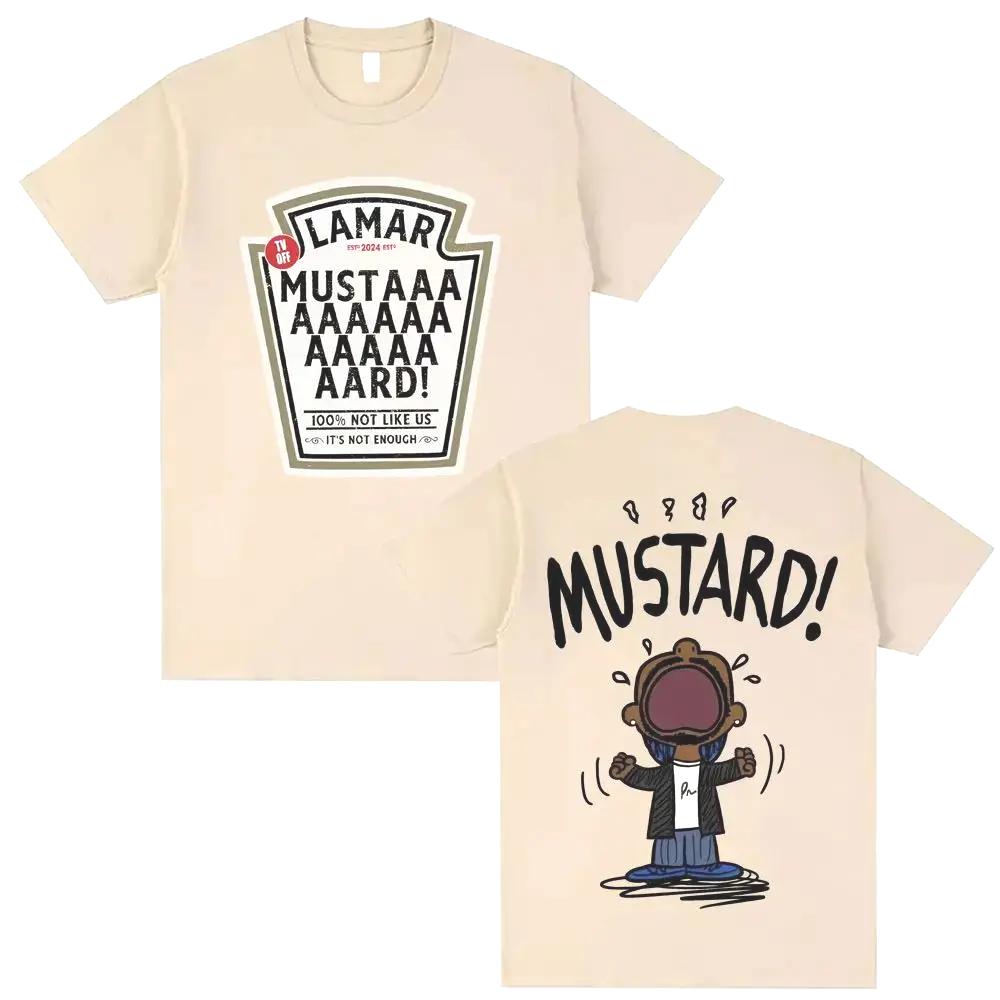 Футболки унисекс Kendrick Lamar Mustard Футболка унисекс Harajuku Hip Hop с коротким рукавом Популярная музыка Футболка повседневная женская футболка