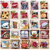 NicediyLatch Hook Rug Kits Cushion Latch Hook Pillow Mat DIY Craft Bear Butterfly Cross Stitch Needlework Crocheting Embroidery
