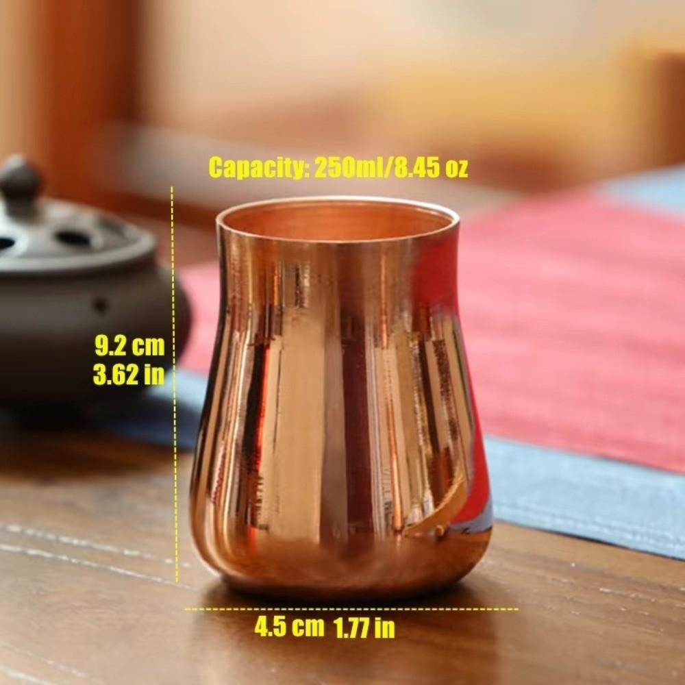 Handcrafted Pure Copper Mug 350 ml Capacity Drinkware Mug Vintage Copper Moscow Mug  Breakfast Use