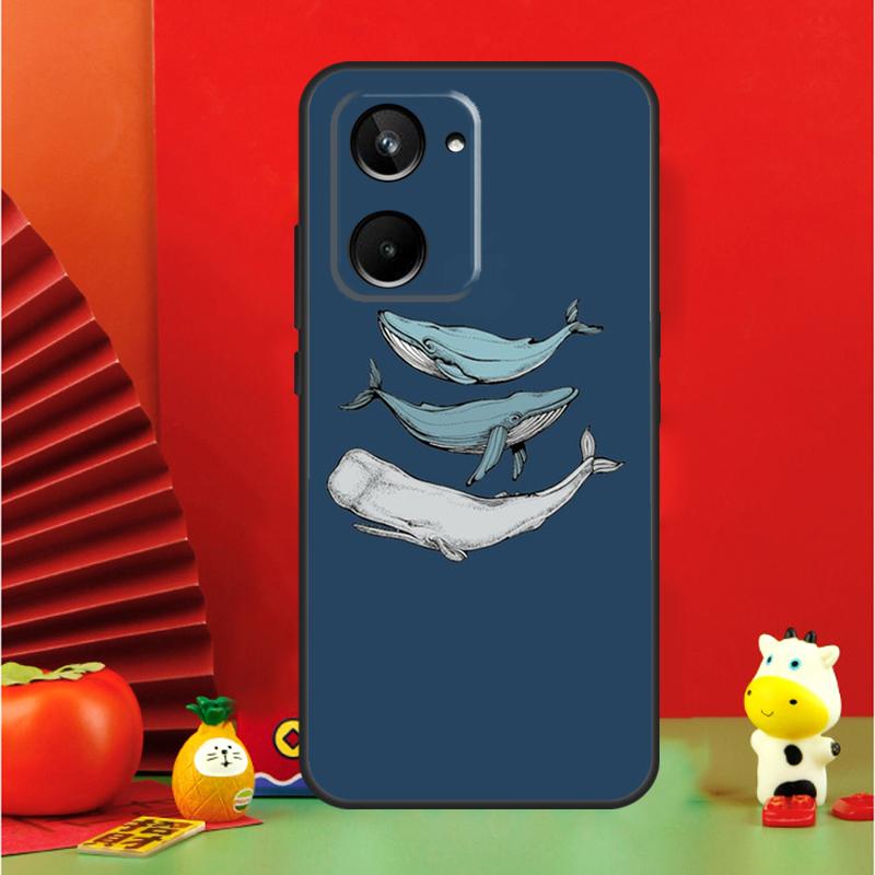 Чехол для Realme 15 Pro GT7 GT6 10 11 12 13 14 Pro Plus C67 C63 C61 C55 C51 C53 C35 C75 C65 с рисунком «Синие киты в океане»