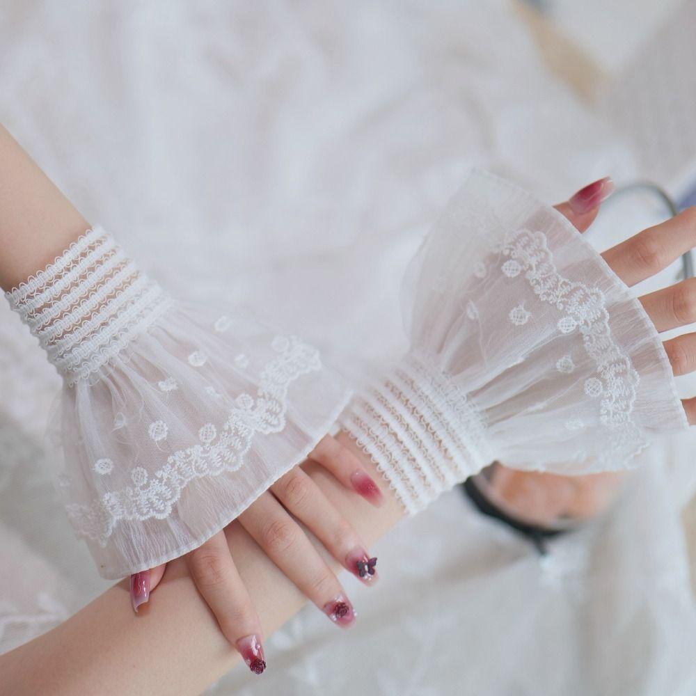 Съемная накладная манжета Многослойная оборка Кружевная манжета Новые манжеты для свитера