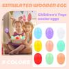 Simulation Wooden Eggs Children's Toys Easter Eggs Solid Eggs