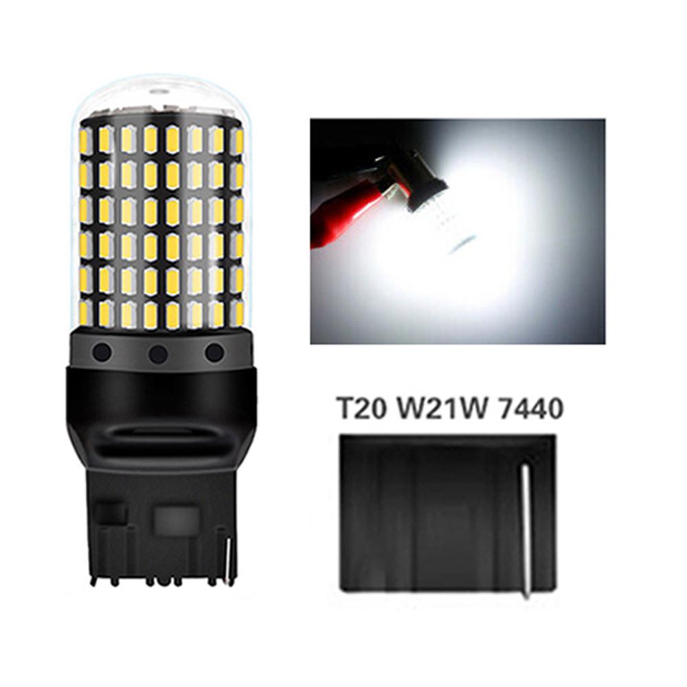 Kebidu T20 7440 W21W 1157 BAY15D Автомобильные светодиодные лампы 1156 BA15S P21W P21-5W 3014 144 Smd без ошибок Canbus указатель поворота стоп-сигнал