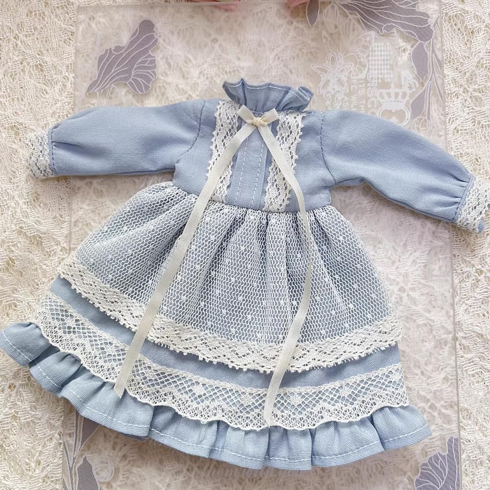 Rakulifey одежда для кук Blythe, наряд, платье, комбинезон, наряд для Neo Blythe, совместимый с Obitsu 24, 3 цвета (синий)