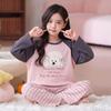 100% Cotton Girls Pajama Set Long Sleeve Round Neck Loose Fit Princess Style Kids Ages 8 Home Wear