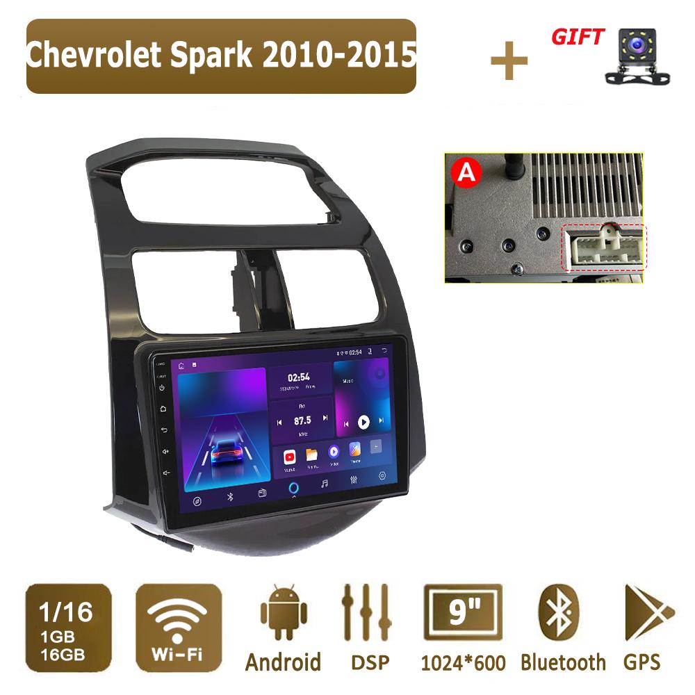 Android Carplay автомобильное радио для Chevrolet Spark 2010-2015 мультимедийный проигрыватель головное устройство стерео GPS навигация BT WIFI 4+64 ГБ