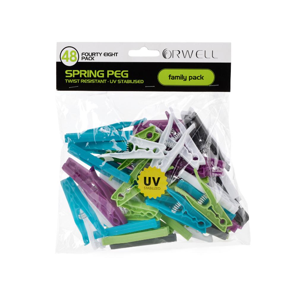 Orwell Large Spring Pegs 48pk