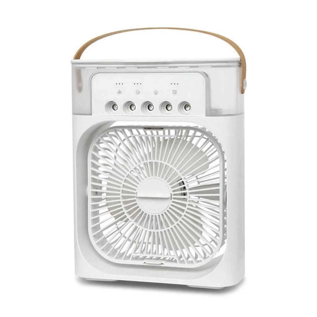 3 в 1 Airs Cooler USB Электрический портативный вентилятор Кондиционеры Светодиодный ночник 5 отверстий Водяной туман Вентилятор для домашнего рабочего стола Воздушный охлаждающий вентилятор