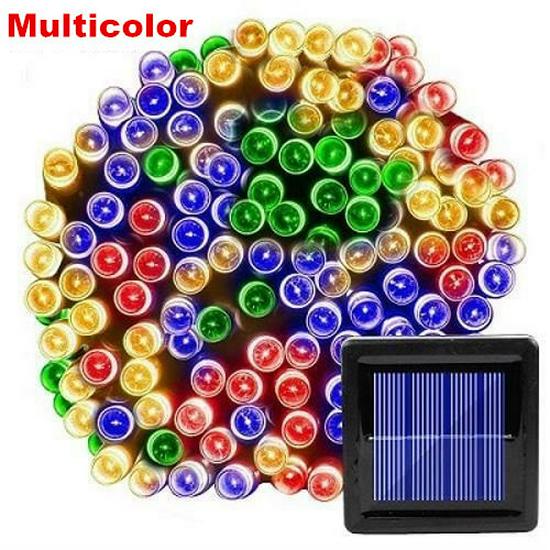 Outdoor Waterproof LED Solar String Lights with 8 Modes for Christmas and Garden Decor