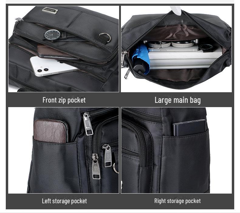 Мужская модная водонепроницаемая сумка-мессенджер большой вместимости - повседневный дорожный рюкзак из ткани Оксфорд