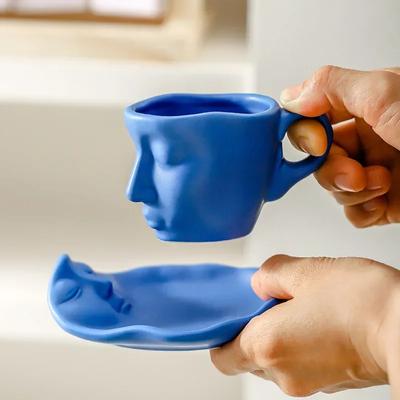 100 мл Face Art Personality Creative Ceramic Concentrated Beauty Итальянская чашка для чая и кофе Подарки на свадьбу ко Дню святого Валентина