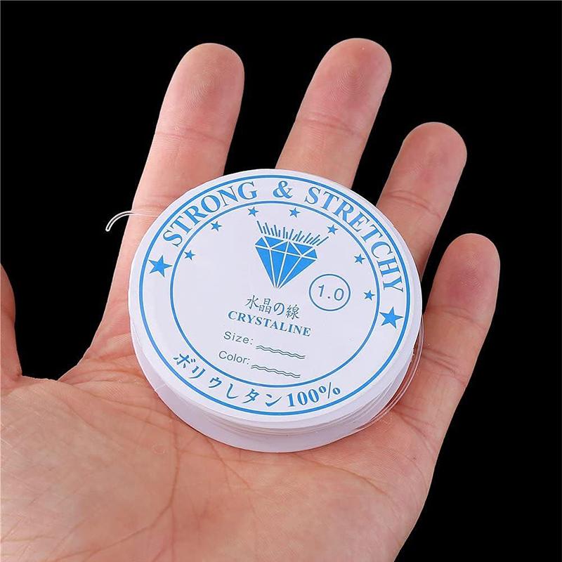 Прочная кристальная эластичная нить 0,4-1 мм для браслетов, прозрачная нить для бисера для ювелирных изделий, браслетов, ожерелья